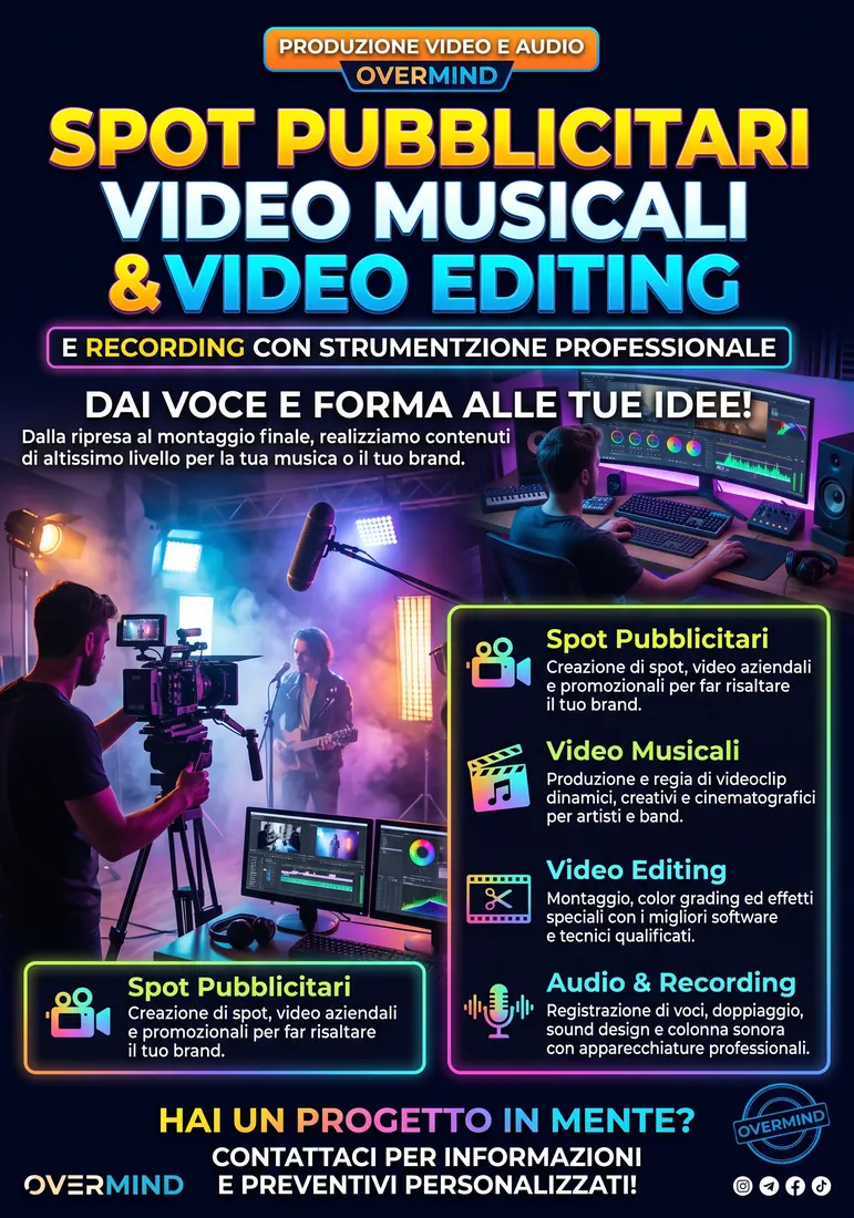 Locandina: produzione video Overmind